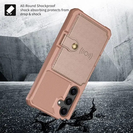 Samsung Galaxy S24 Plus 3 in 1 Back Cover Portemonnee Hoesje Roze afbeelding 5