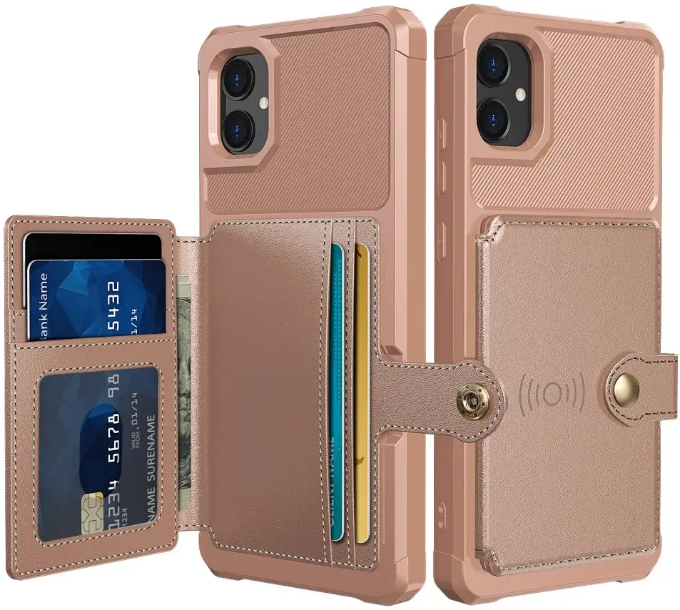 Samsung Galaxy A05 3 in 1 Back Cover Portemonnee Hoesje Roze afbeelding 1