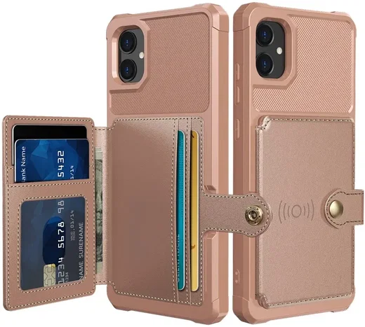 Samsung Galaxy A05 3 in 1 Back Cover Portemonnee Hoesje Roze afbeelding 1