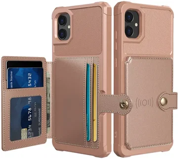 Samsung Galaxy A05 3 in 1 Back Cover Portemonnee Hoesje Roze
