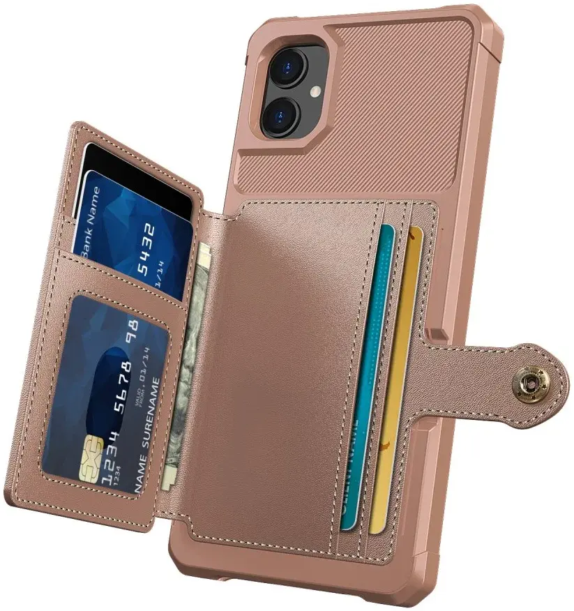 Samsung Galaxy A05 3 in 1 Back Cover Portemonnee Hoesje Roze afbeelding 2
