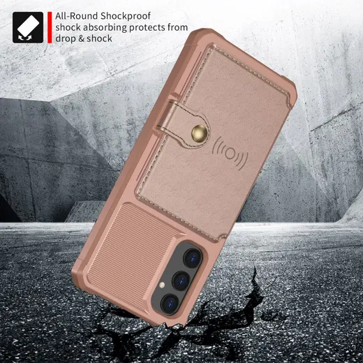 Samsung Galaxy A05s 3 in 1 Back Cover Portemonnee Hoesje Roze afbeelding 5