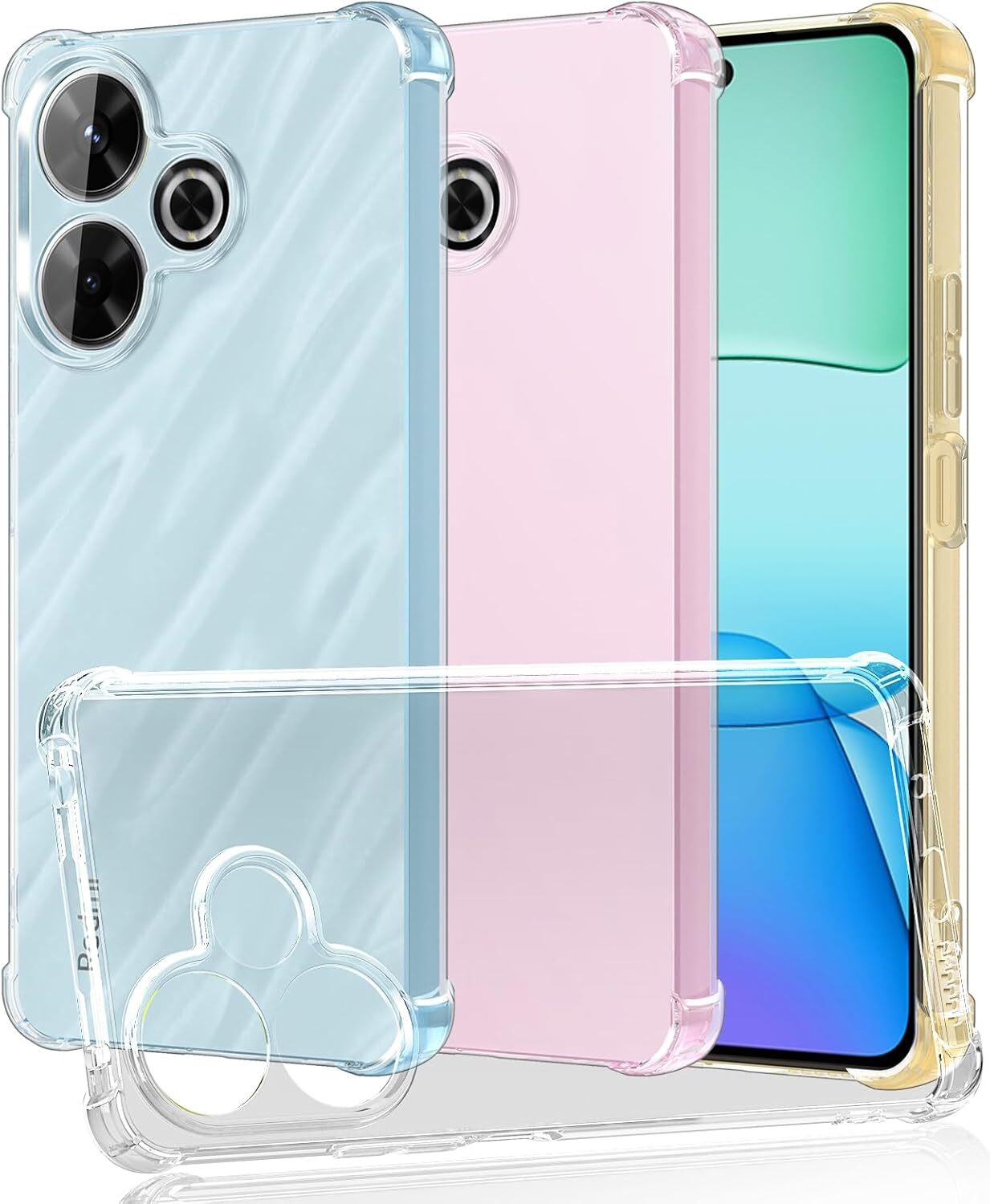 Xiaomi Redmi 13 4G / Poco M6 Hoesje Schokbestendig TPU Back Cover Transparant afbeelding 1