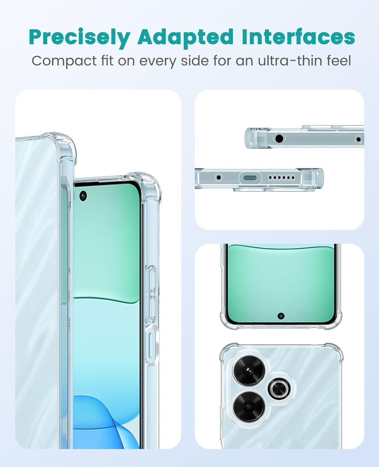 Xiaomi Redmi 13 4G / Poco M6 Hoesje Schokbestendig TPU Back Cover Transparant afbeelding 2