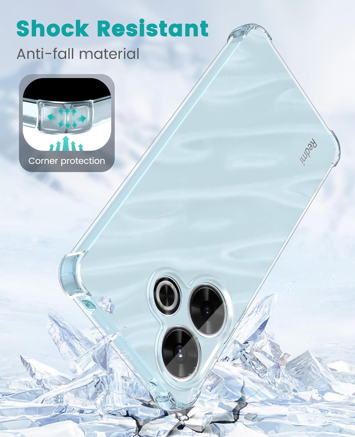 Xiaomi Redmi 13 4G / Poco M6 Hoesje Schokbestendig TPU Back Cover Transparant afbeelding 7