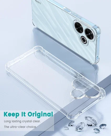 Xiaomi Redmi 13 4G / Poco M6 Hoesje Schokbestendig TPU Back Cover Transparant afbeelding 4