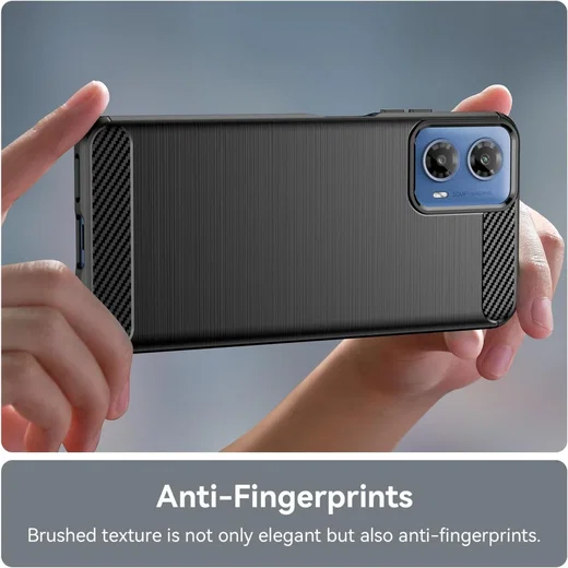Motorola Moto G34 Hoesje Geborsteld TPU Flexibele Back Cover Zwart afbeelding 6