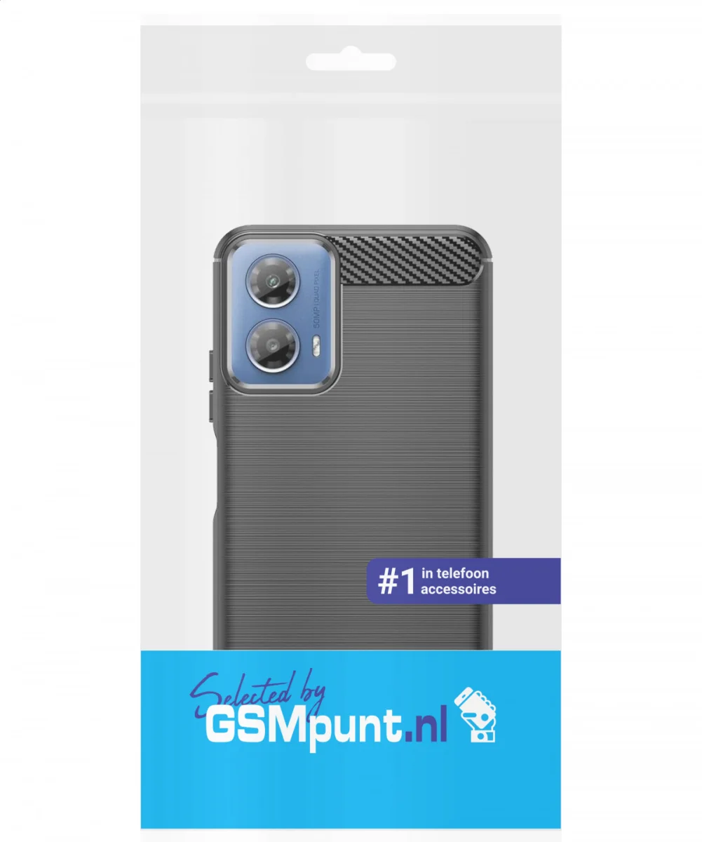 Motorola Moto G34 Hoesje Geborsteld TPU Flexibele Back Cover Zwart afbeelding 9