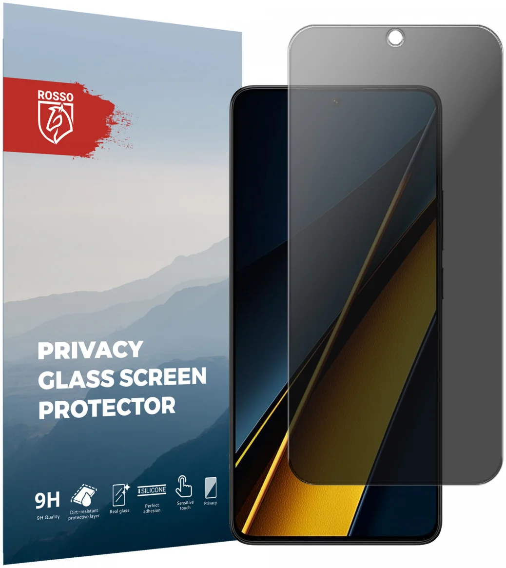 Rosso Xiaomi Poco X6 Pro 9H Tempered Glass Screen Protector Privacy afbeelding 1