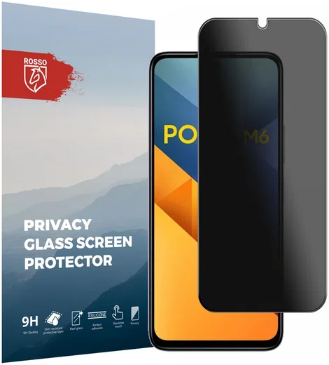 Rosso Xiaomi Redmi 13 4G / Poco M6 9H Tempered Glass Screen Protector Privacy afbeelding 1