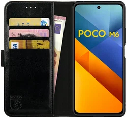 Rosso Element Xiaomi Redmi 13 4G / Poco M6 Hoesje Book Case Wallet Zwart afbeelding