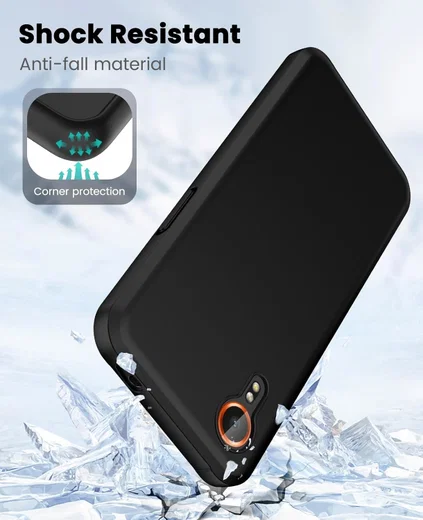 Samsung Galaxy Xcover 7 Hoesje Matte Back Cover Dun TPU Zwart afbeelding 2