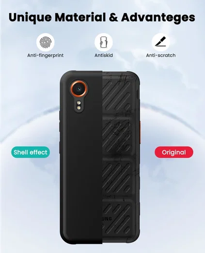 Samsung Galaxy Xcover 7 Hoesje Matte Back Cover Dun TPU Zwart afbeelding 9