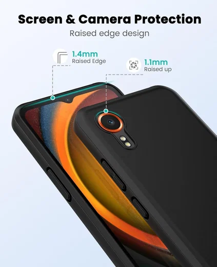 Samsung Galaxy Xcover 7 Hoesje Matte Back Cover Dun TPU Zwart afbeelding 3