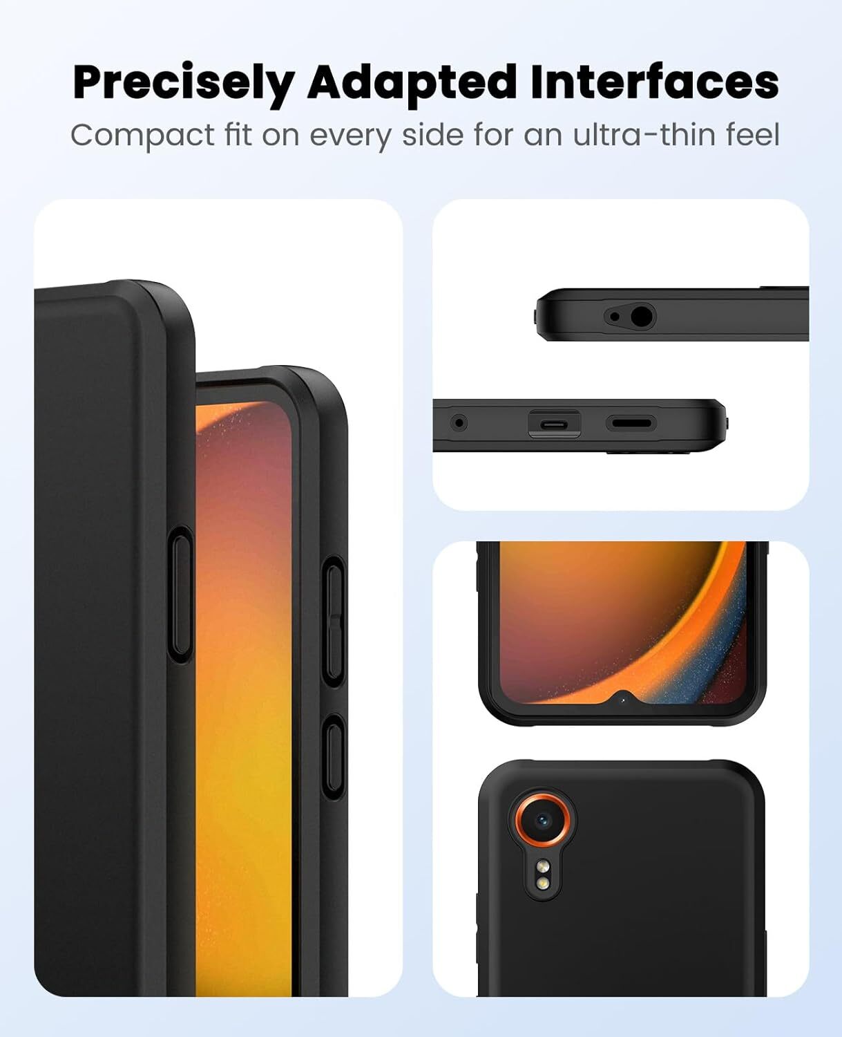 Samsung Galaxy Xcover 7 Hoesje Matte Back Cover Dun TPU Zwart afbeelding 5