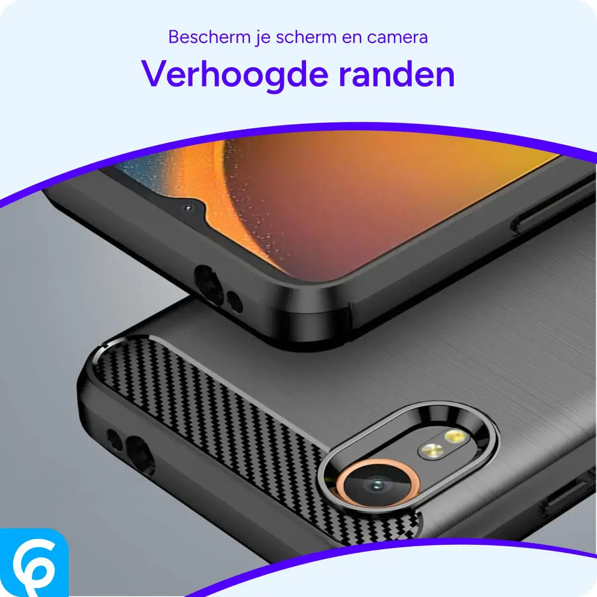 Samsung Galaxy Xcover 7 Hoesje Geborsteld TPU Back Cover Zwart afbeelding 6