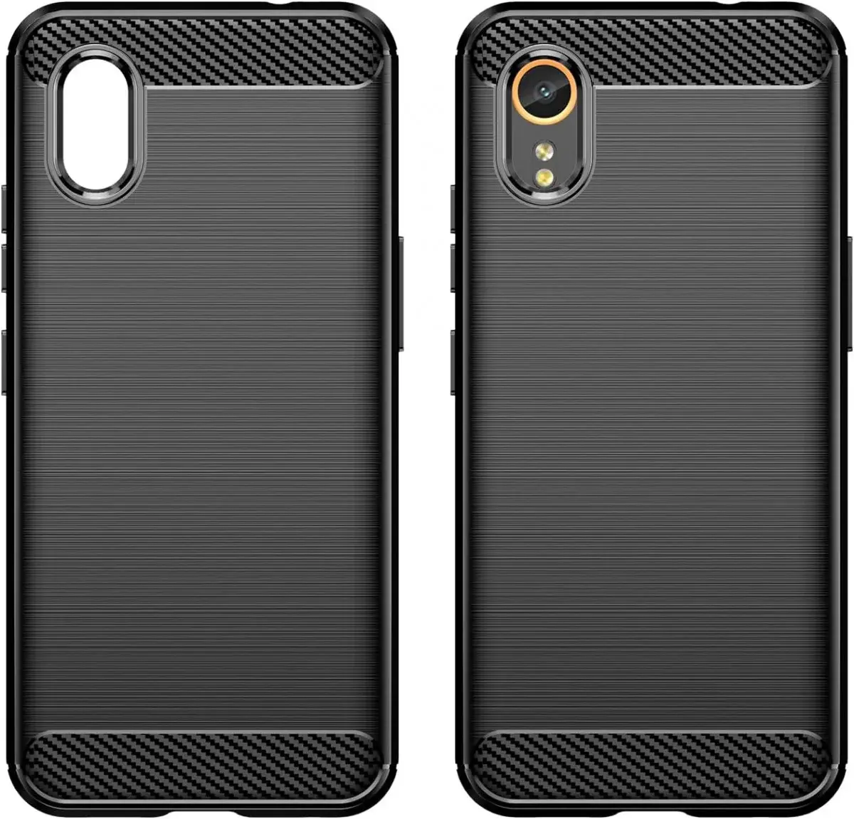 Samsung Galaxy Xcover 7 Hoesje Geborsteld TPU Back Cover Zwart afbeelding 9