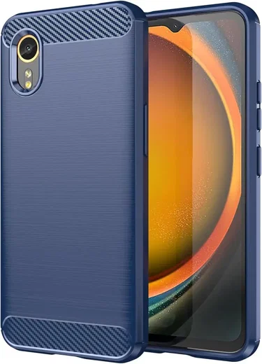 Samsung Galaxy Xcover 7 Hoesje Geborsteld TPU Back Cover Blauw afbeelding 1