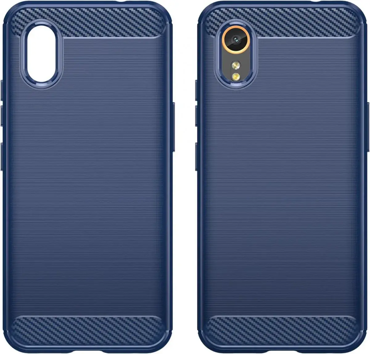 Samsung Galaxy Xcover 7 Hoesje Geborsteld TPU Back Cover Blauw afbeelding 2