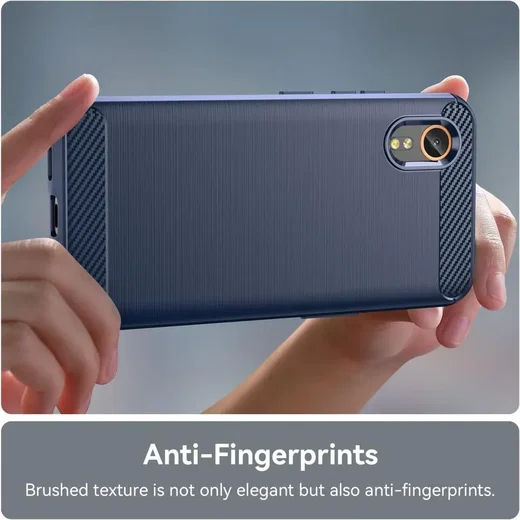 Samsung Galaxy Xcover 7 Hoesje Geborsteld TPU Back Cover Blauw afbeelding 7