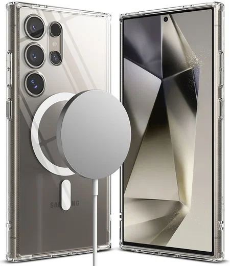 Ringke Fusion Samsung Galaxy S24 Ultra Hoesje MagSafe Transparant afbeelding 2