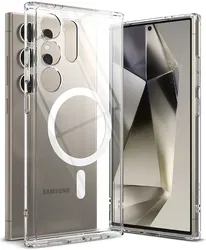 Ringke Fusion Samsung Galaxy S24 Ultra Hoesje MagSafe Transparant afbeelding
