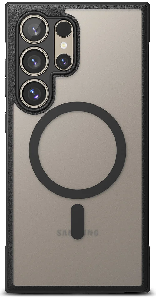 Ringke Fusion Bold Samsung Galaxy S24 Ultra Hoesje MagSafe Matte Zwart afbeelding 16