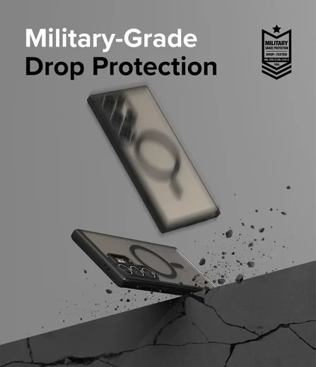 Ringke Fusion Bold Samsung Galaxy S24 Ultra Hoesje MagSafe Matte Zwart afbeelding 4
