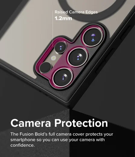 Ringke Fusion Bold Samsung Galaxy S24 Ultra Hoesje MagSafe Matte Zwart afbeelding 7