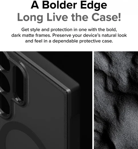 Ringke Fusion Bold Samsung Galaxy S24 Ultra Hoesje MagSafe Matte Zwart afbeelding 8