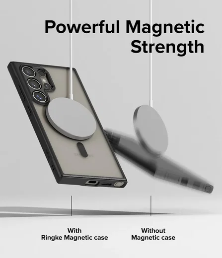 Ringke Fusion Bold Samsung Galaxy S24 Ultra Hoesje MagSafe Matte Zwart afbeelding 9