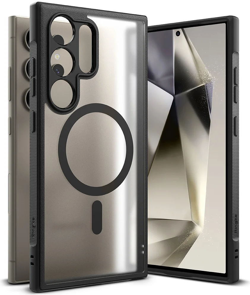 Ringke Fusion Bold Samsung Galaxy S24 Ultra Hoesje MagSafe Matte Zwart afbeelding 1