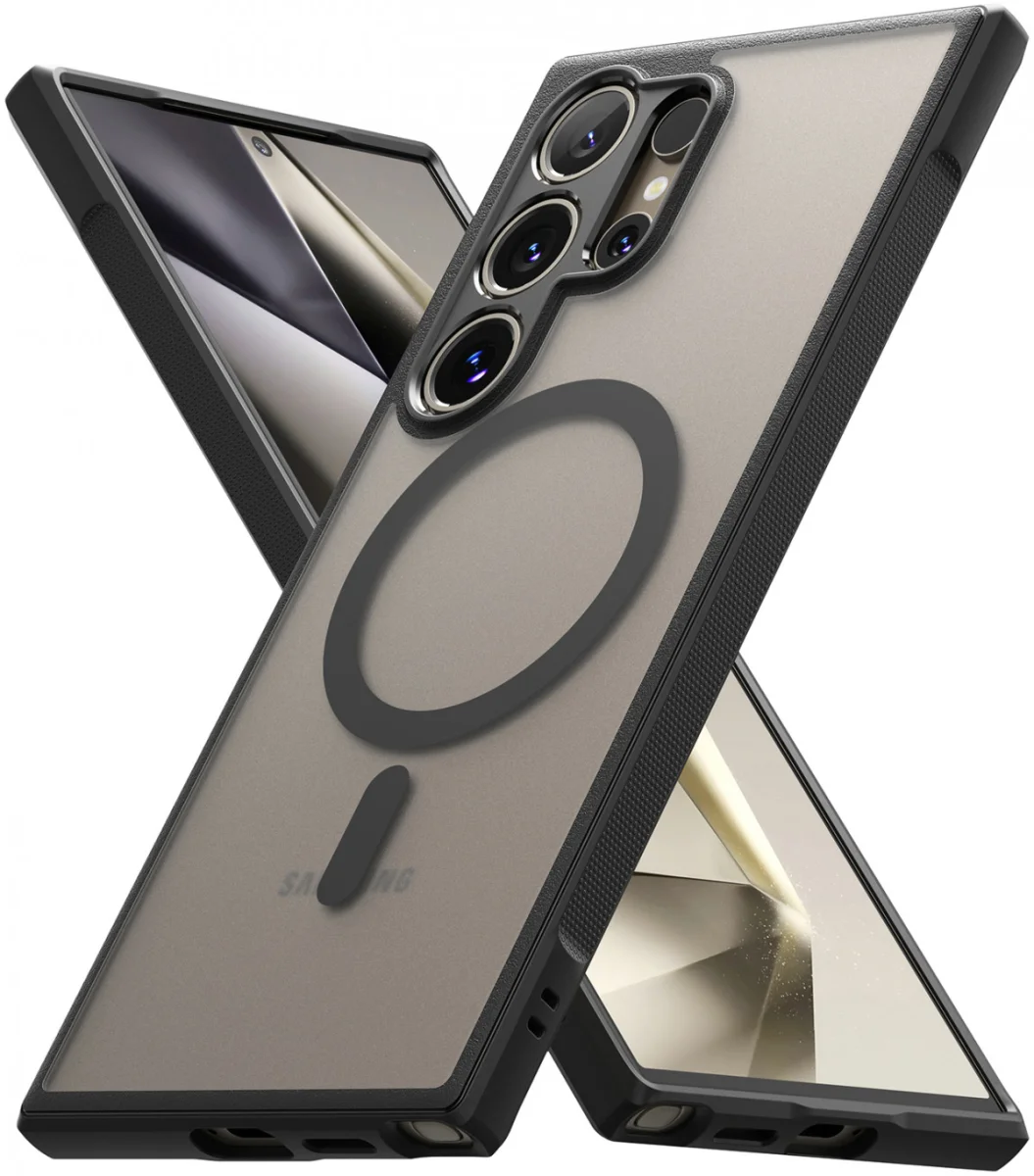 Ringke Fusion Bold Samsung Galaxy S24 Ultra Hoesje MagSafe Matte Zwart afbeelding 17