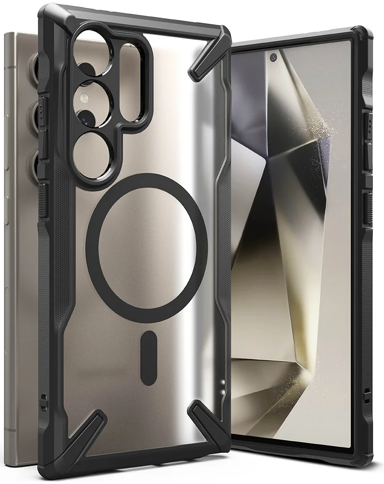 Ringke Fusion X Magnetic Samsung Galaxy S24 Ultra Hoesje MagSafe Zwart afbeelding 1
