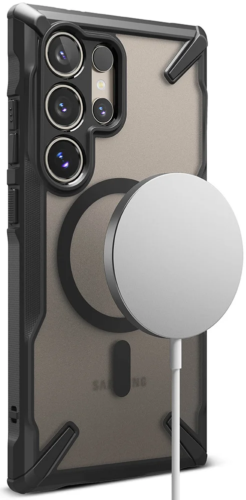 Ringke Fusion X Magnetic Samsung Galaxy S24 Ultra Hoesje MagSafe Zwart afbeelding 14