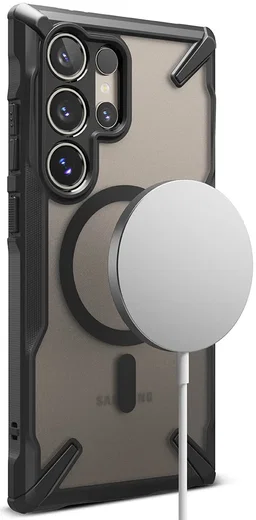 Ringke Fusion X Magnetic Samsung Galaxy S24 Ultra Hoesje MagSafe Zwart afbeelding 14