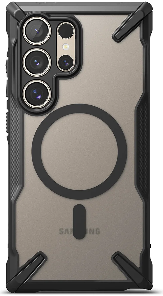 Ringke Fusion X Magnetic Samsung Galaxy S24 Ultra Hoesje MagSafe Zwart afbeelding 15