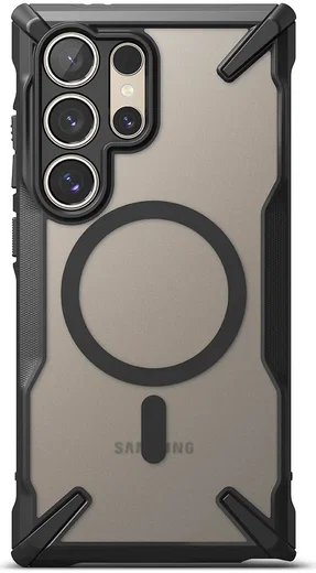 Ringke Fusion X Magnetic Samsung Galaxy S24 Ultra Hoesje MagSafe Zwart afbeelding 15
