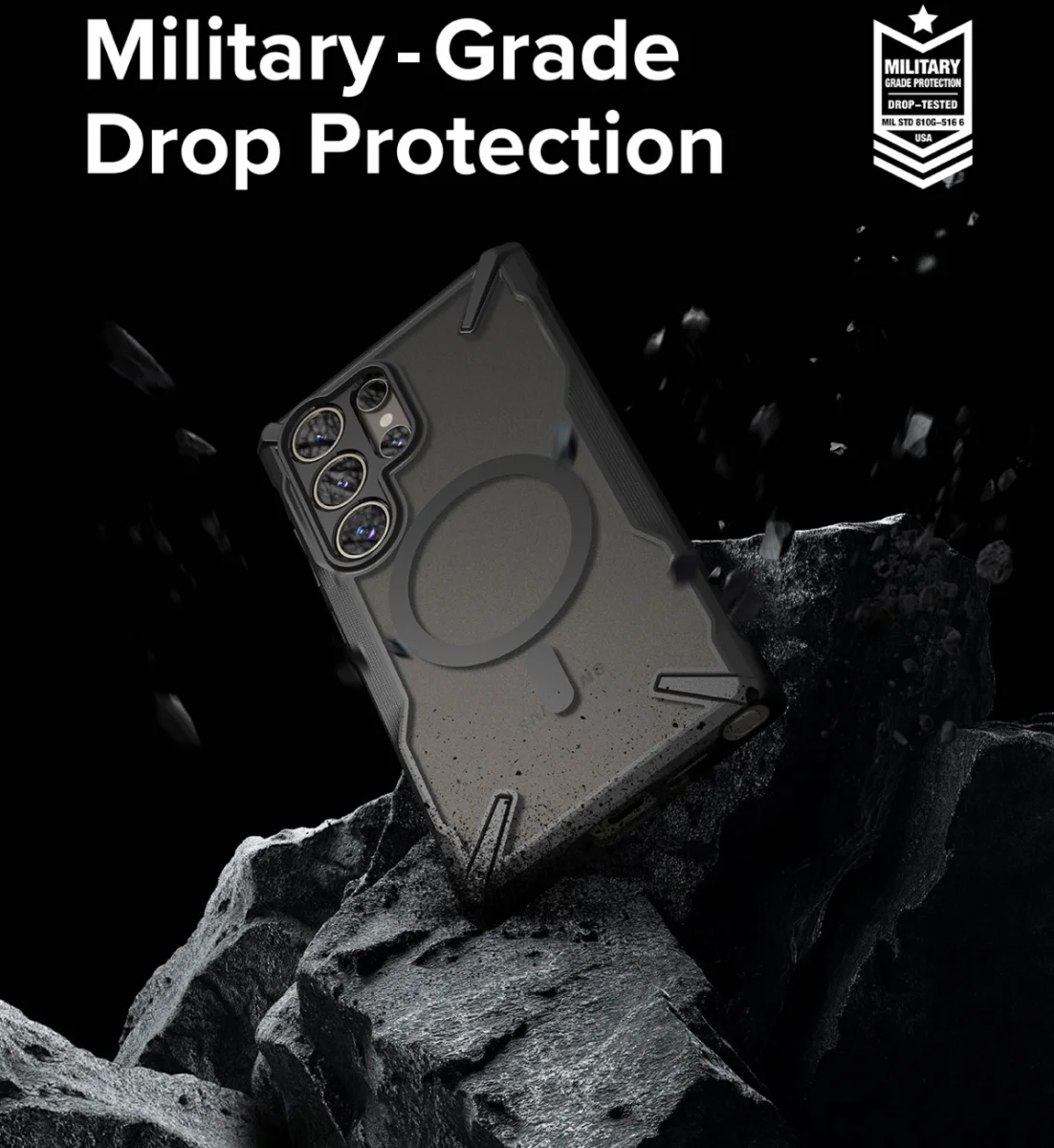 Ringke Fusion X Magnetic Samsung Galaxy S24 Ultra Hoesje MagSafe Zwart afbeelding 4