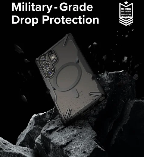 Ringke Fusion X Magnetic Samsung Galaxy S24 Ultra Hoesje MagSafe Zwart afbeelding 4