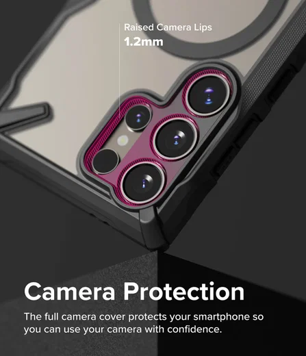 Ringke Fusion X Magnetic Samsung Galaxy S24 Ultra Hoesje MagSafe Zwart afbeelding 5