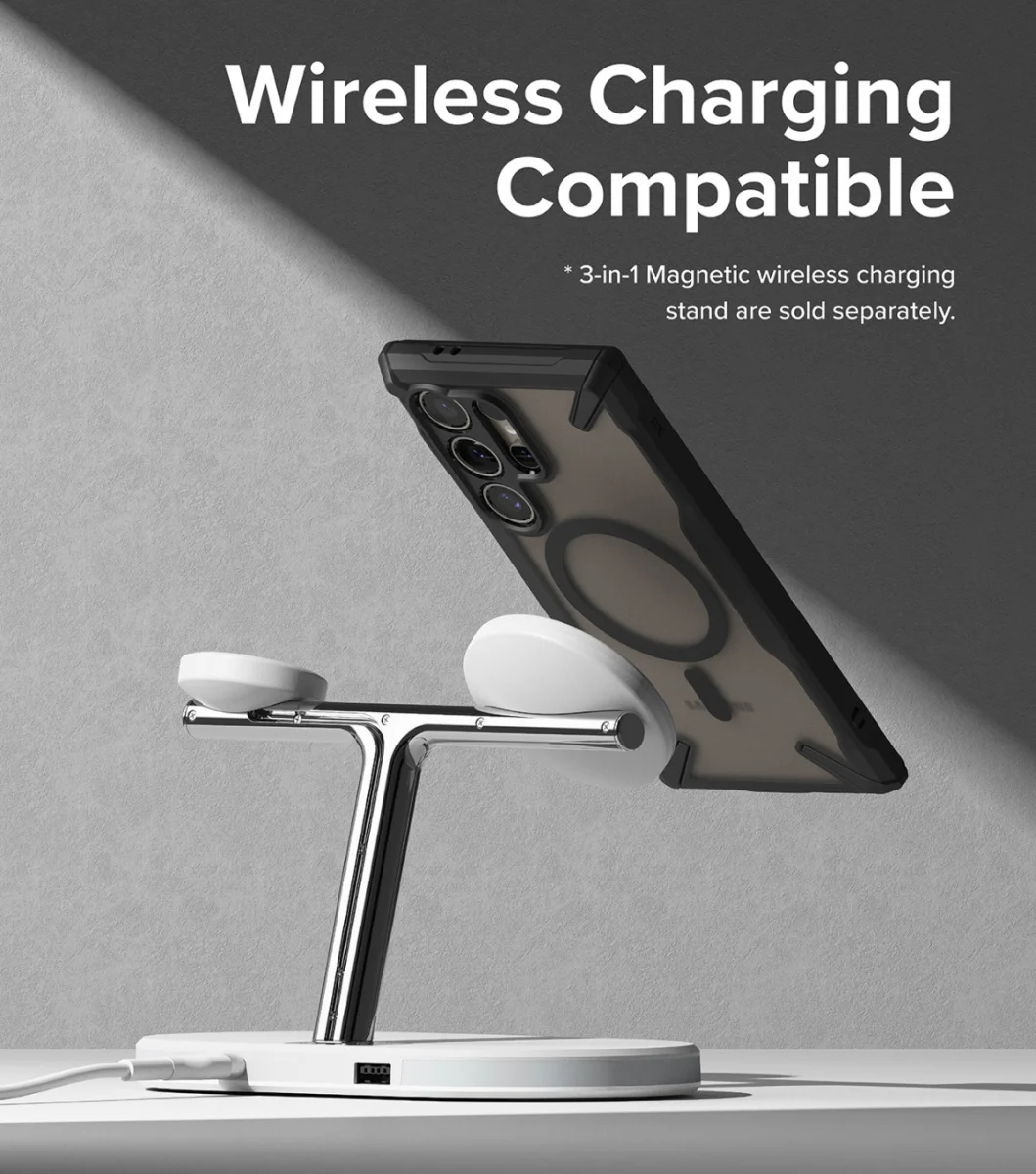 Ringke Fusion X Magnetic Samsung Galaxy S24 Ultra Hoesje MagSafe Zwart afbeelding 9