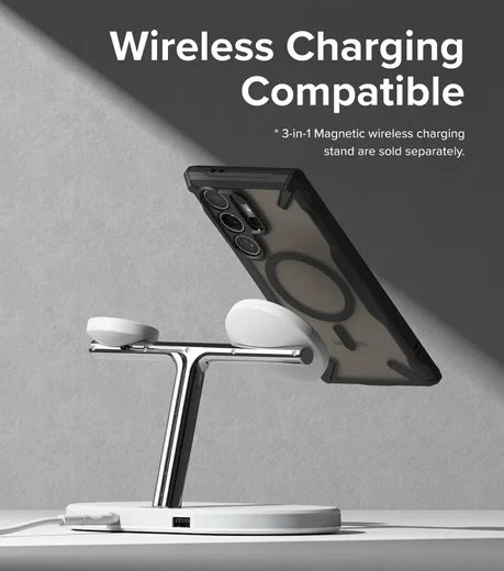 Ringke Fusion X Magnetic Samsung Galaxy S24 Ultra Hoesje MagSafe Zwart afbeelding 9