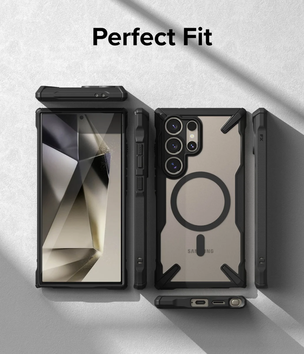 Ringke Fusion X Magnetic Samsung Galaxy S24 Ultra Hoesje MagSafe Zwart afbeelding 10