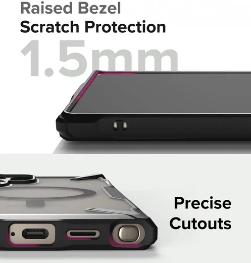 Ringke Fusion X Magnetic Samsung Galaxy S24 Ultra Hoesje MagSafe Zwart afbeelding 11
