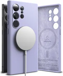 Ringke Silicone Samsung Galaxy S24 Ultra Hoesje MagSafe Paars afbeelding