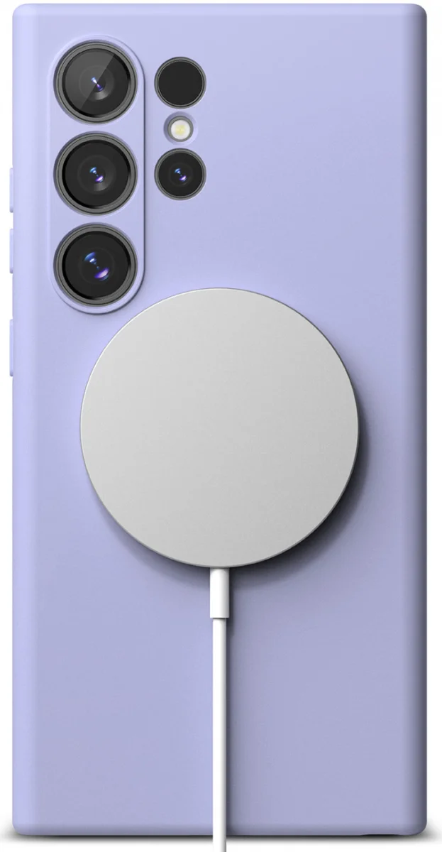 Ringke Silicone Samsung Galaxy S24 Ultra Hoesje MagSafe Paars afbeelding 16