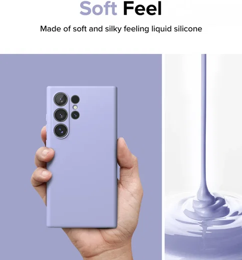 Ringke Silicone Samsung Galaxy S24 Ultra Hoesje MagSafe Paars afbeelding 8