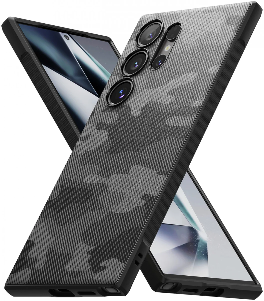 Ringke Onyx Samsung Galaxy S24 Ultra Hoesje TPU Back Cover Camo Zwart afbeelding 14