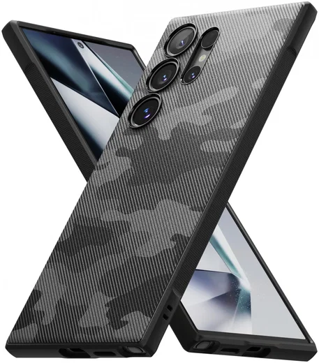 Ringke Onyx Samsung Galaxy S24 Ultra Hoesje TPU Back Cover Camo Zwart afbeelding 14